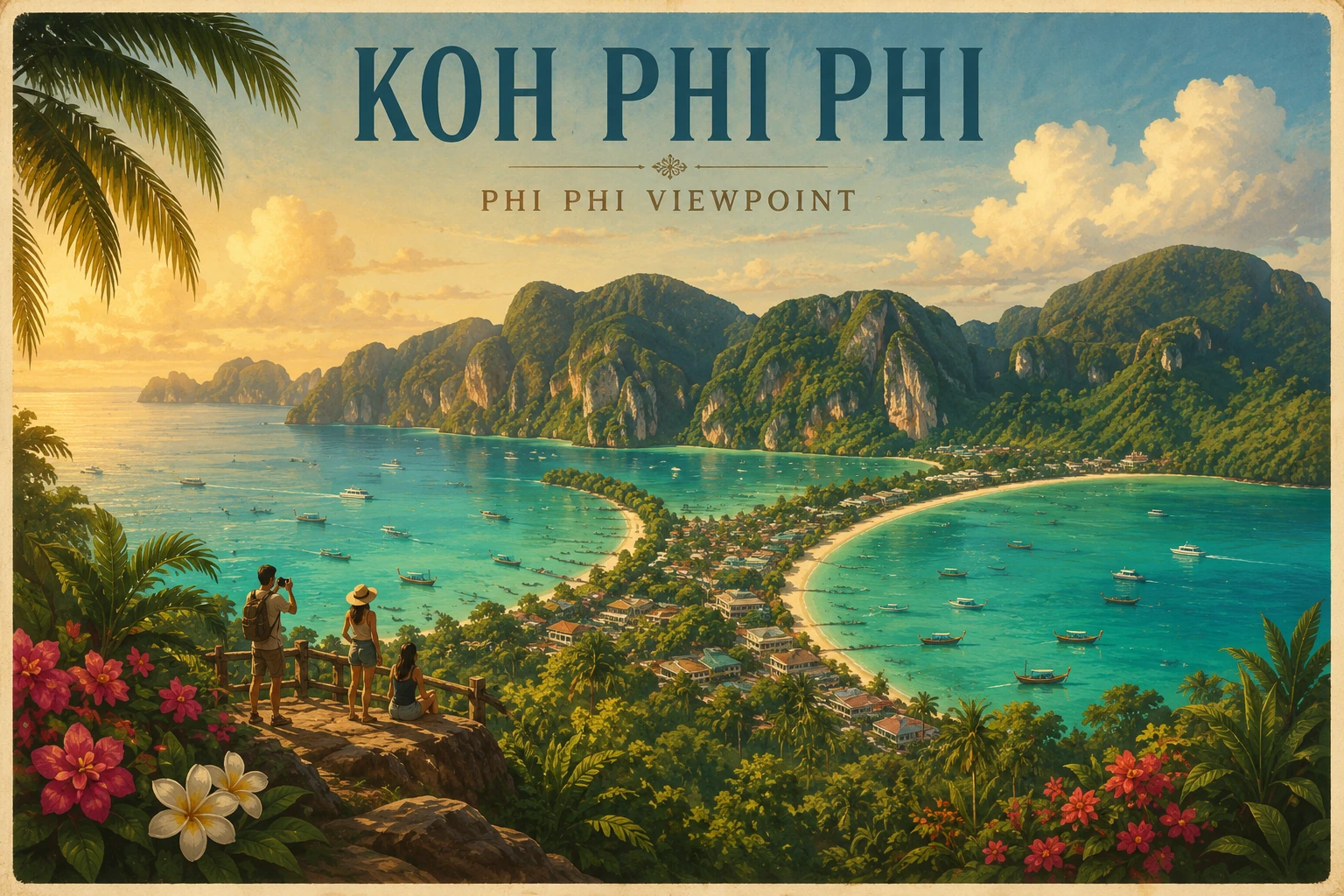 View over the twin bays of Koh Phi Phi Don