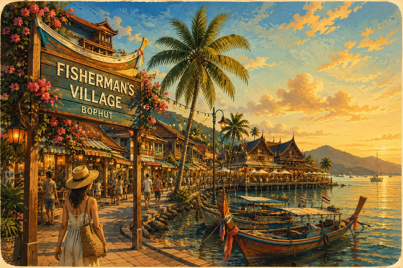 Fishermans Village waterfront in Bophut