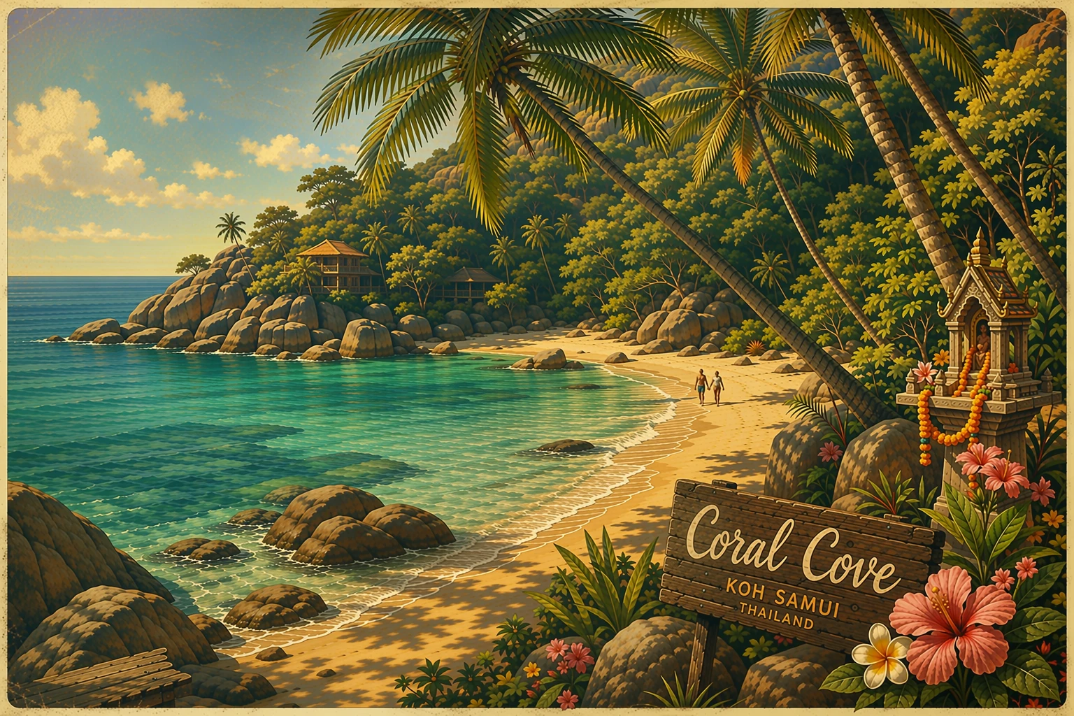 Small rocky beach at Coral Cove
