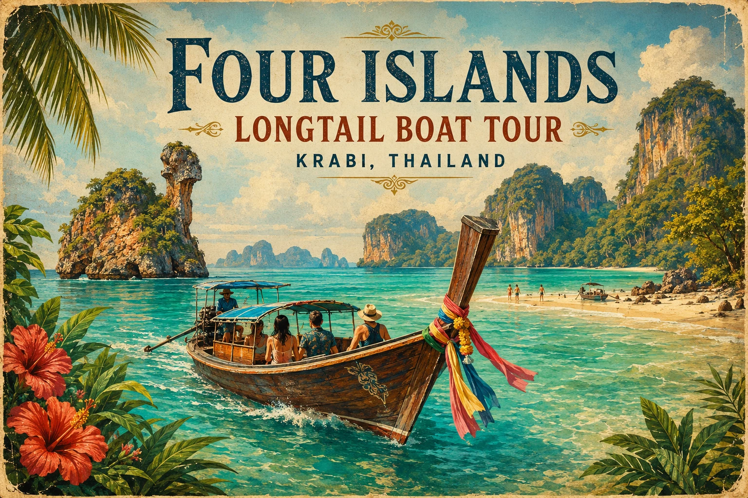 Longtail boat on Krabi Four Islands tour