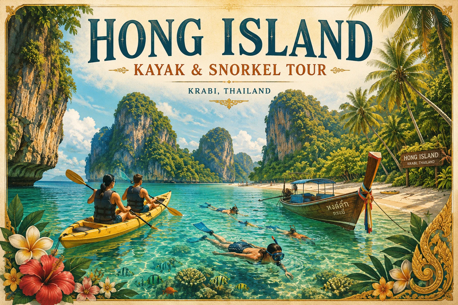 Kayaking and snorkeling at Hong Island
