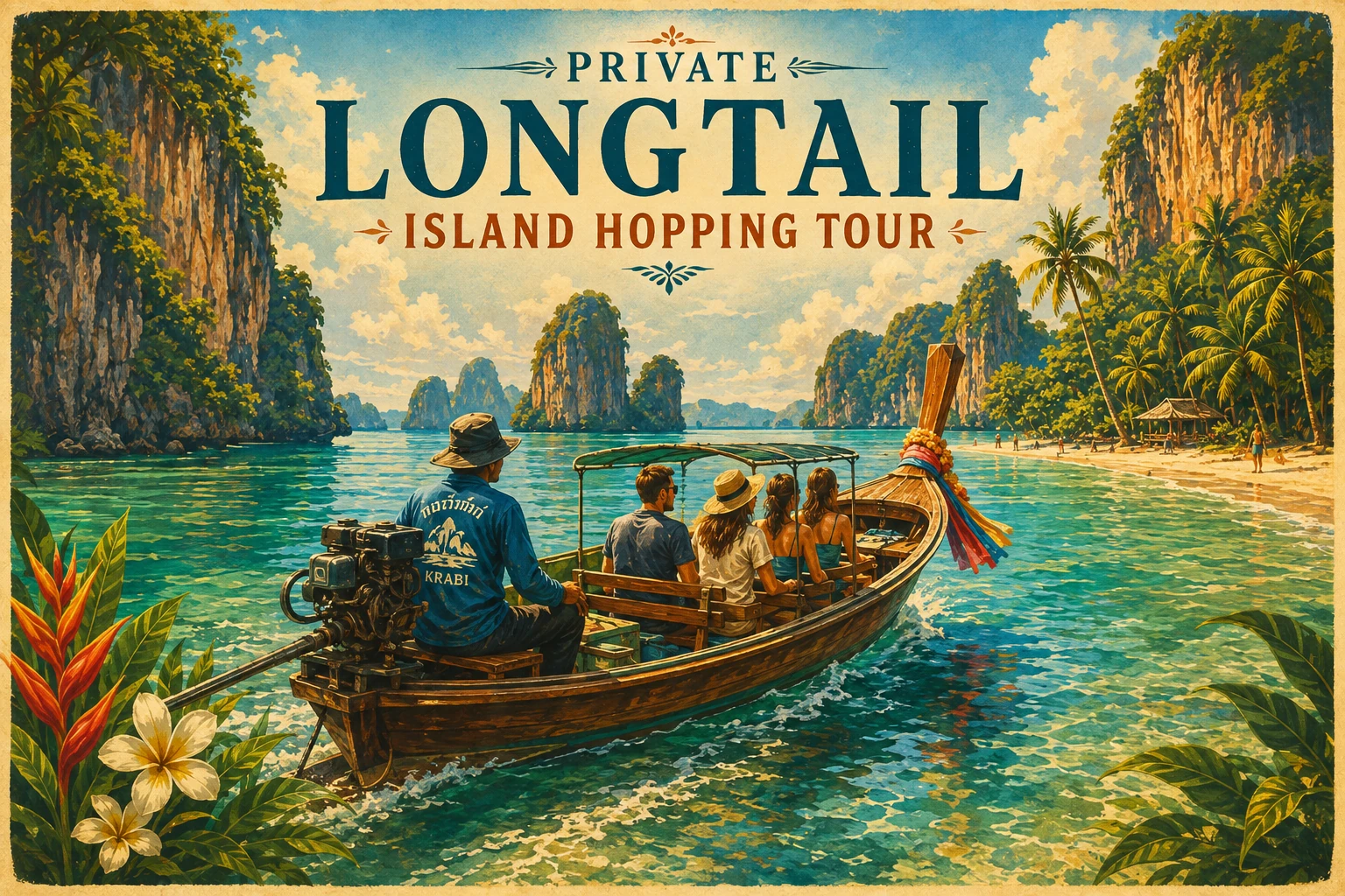 Private longtail island hopping in Krabi