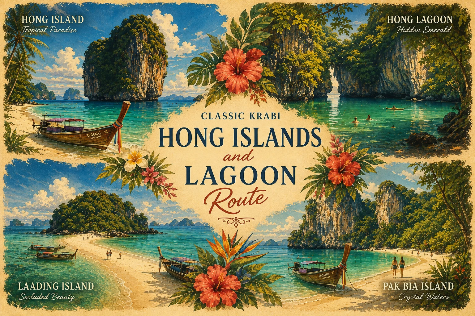 Illustrated Hong Islands and lagoon route