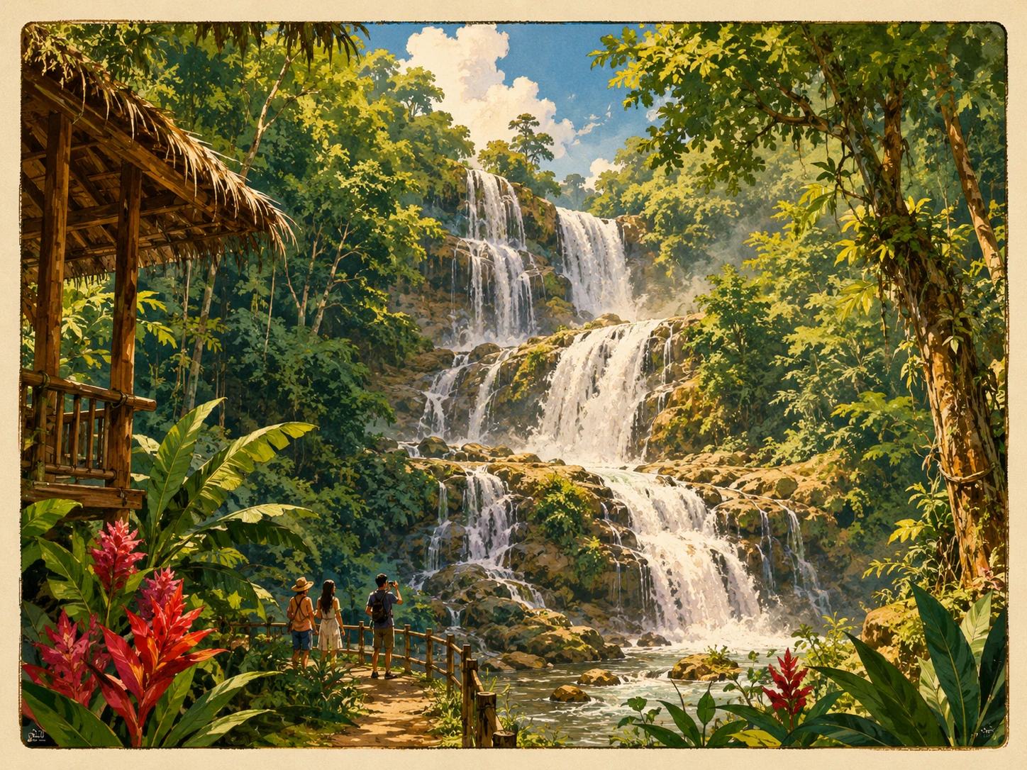 Pha Sua Waterfall near Mae Hong Son