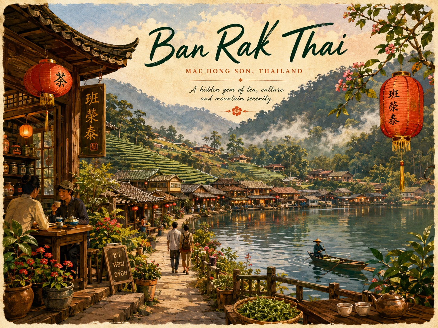 Ban Rak Thai tea village and reservoir