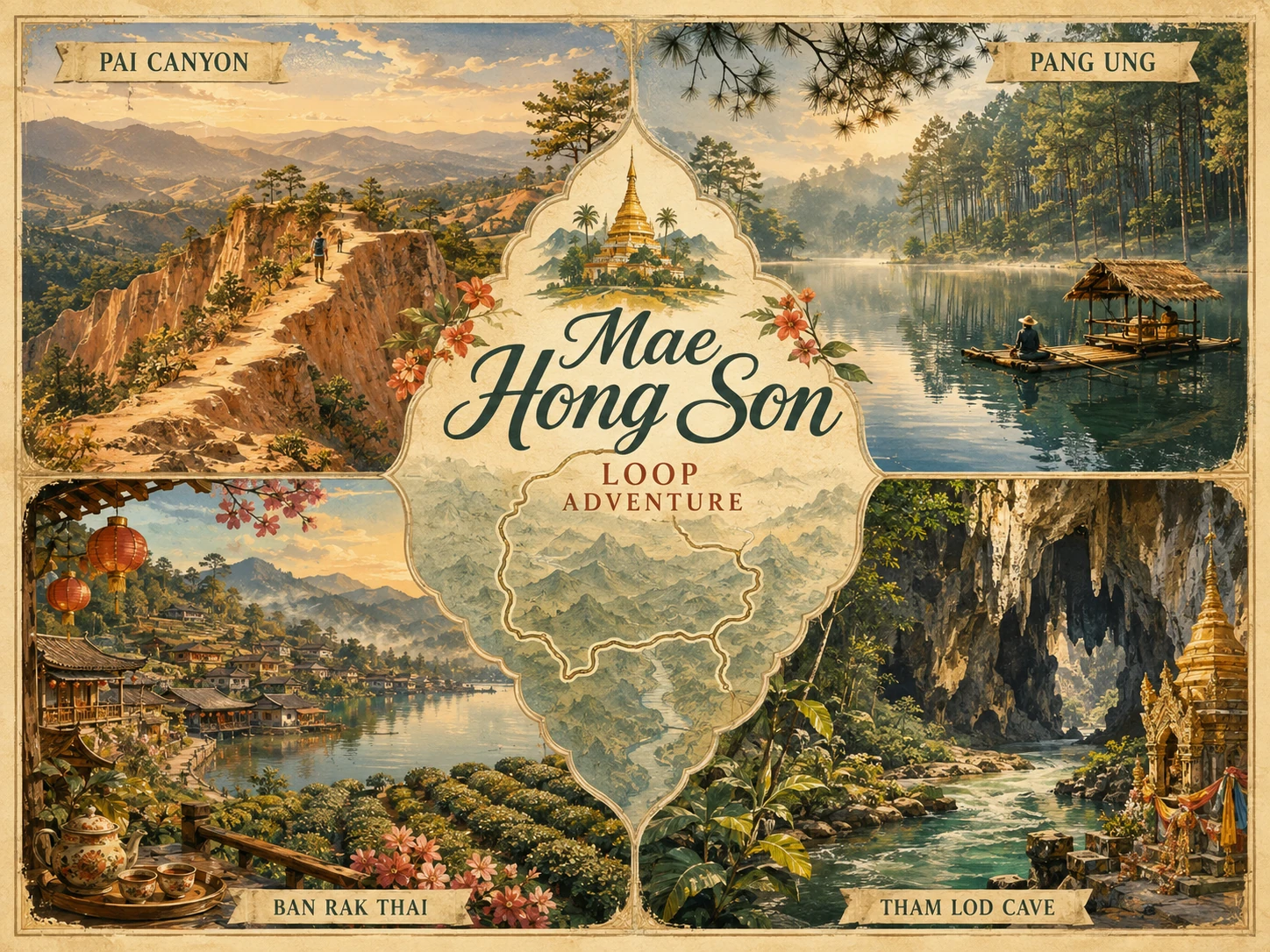 Illustrated Mae Hong Son mountain loop