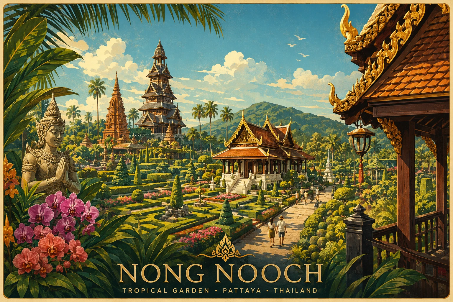 Landscaped tropical gardens at Nong Nooch near Pattaya