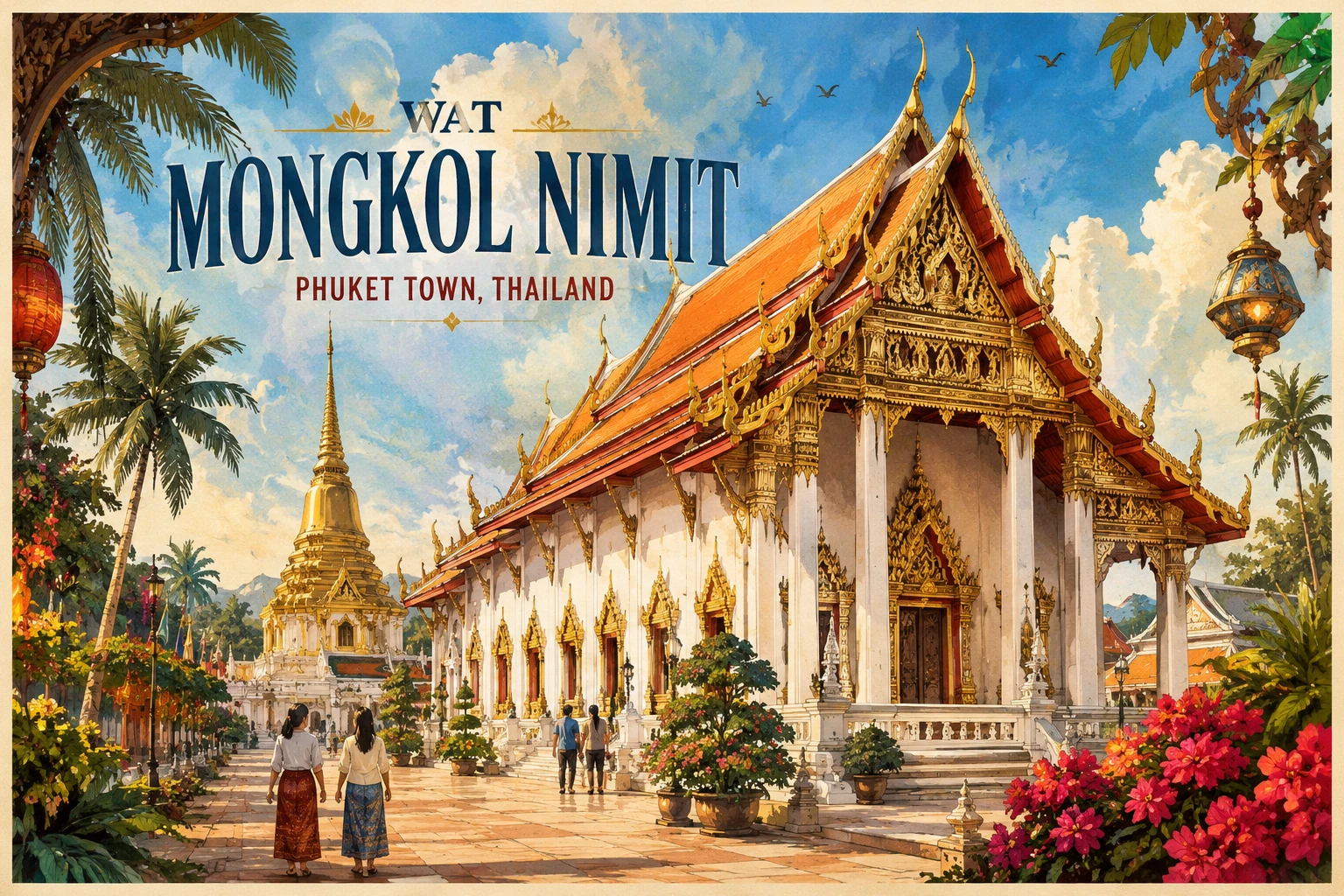 Wat Mongkol Nimit temple in Phuket Town