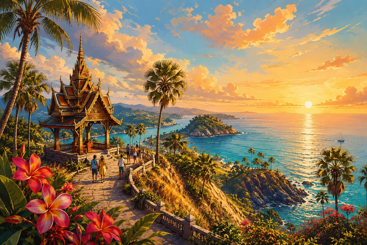 Promthep Cape at sunset in southern Phuket