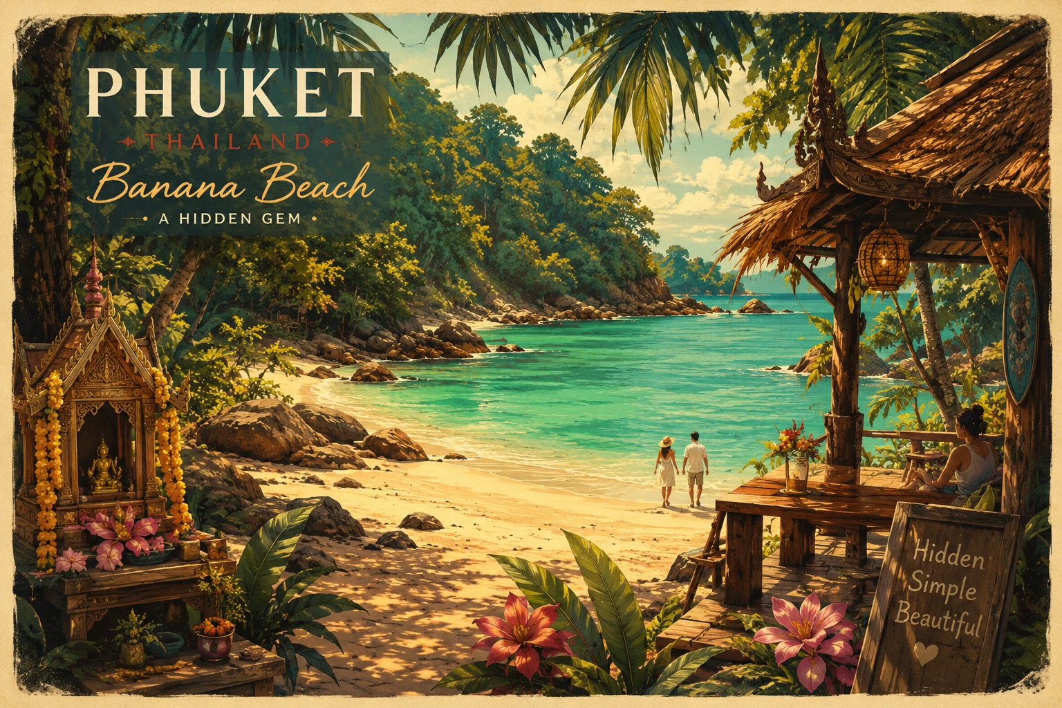 Tropical Banana Beach on Phuket island