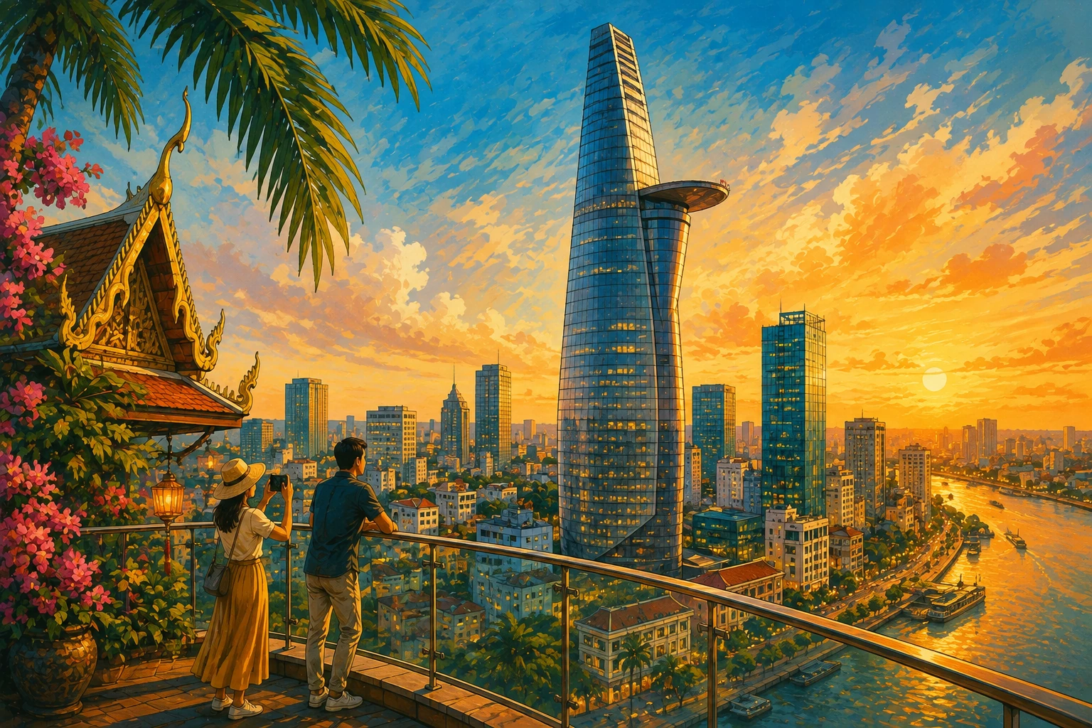 Bitexco Financial Tower rising above central Saigon