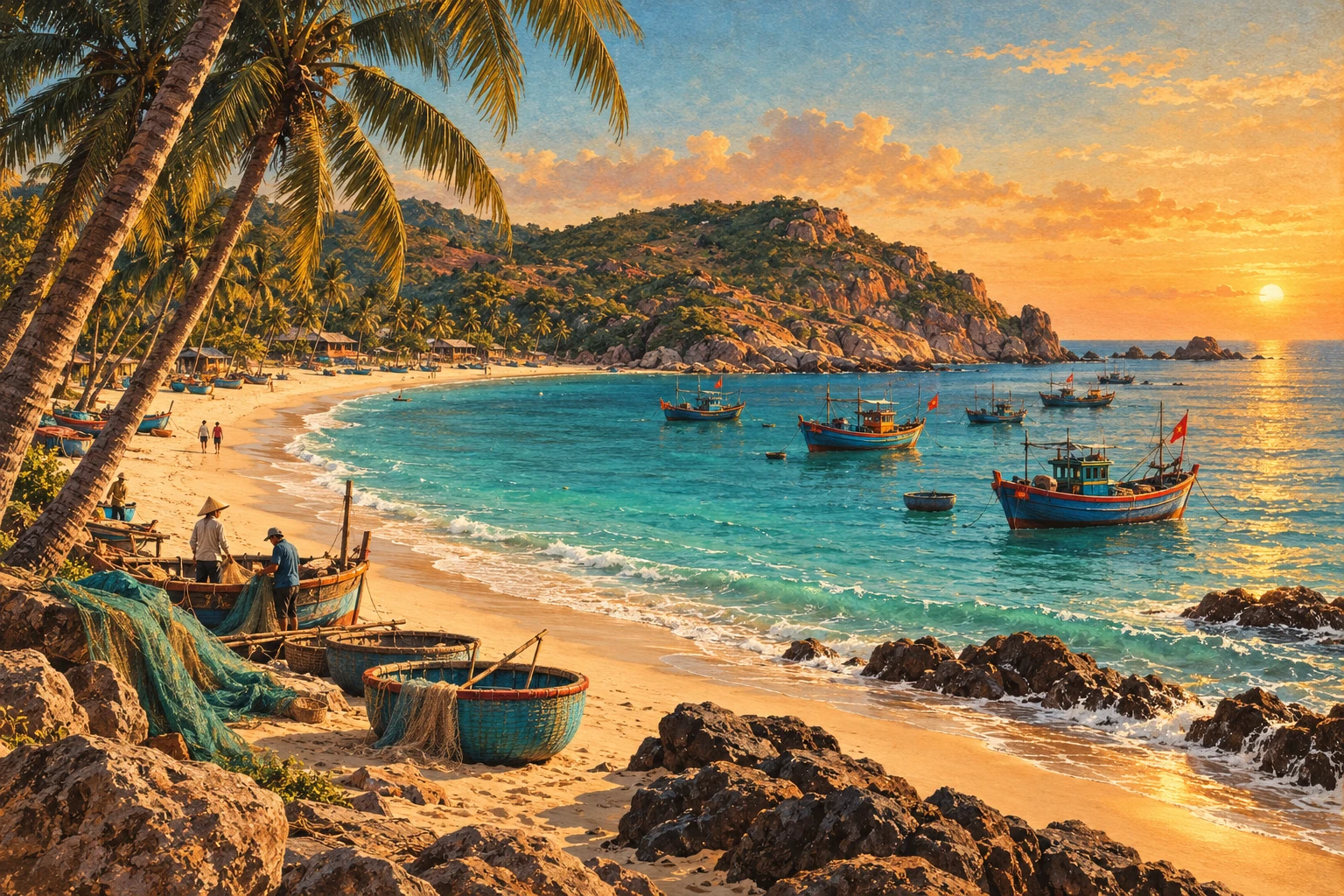 Atmospheric illustrated view of Hon Rom Beach