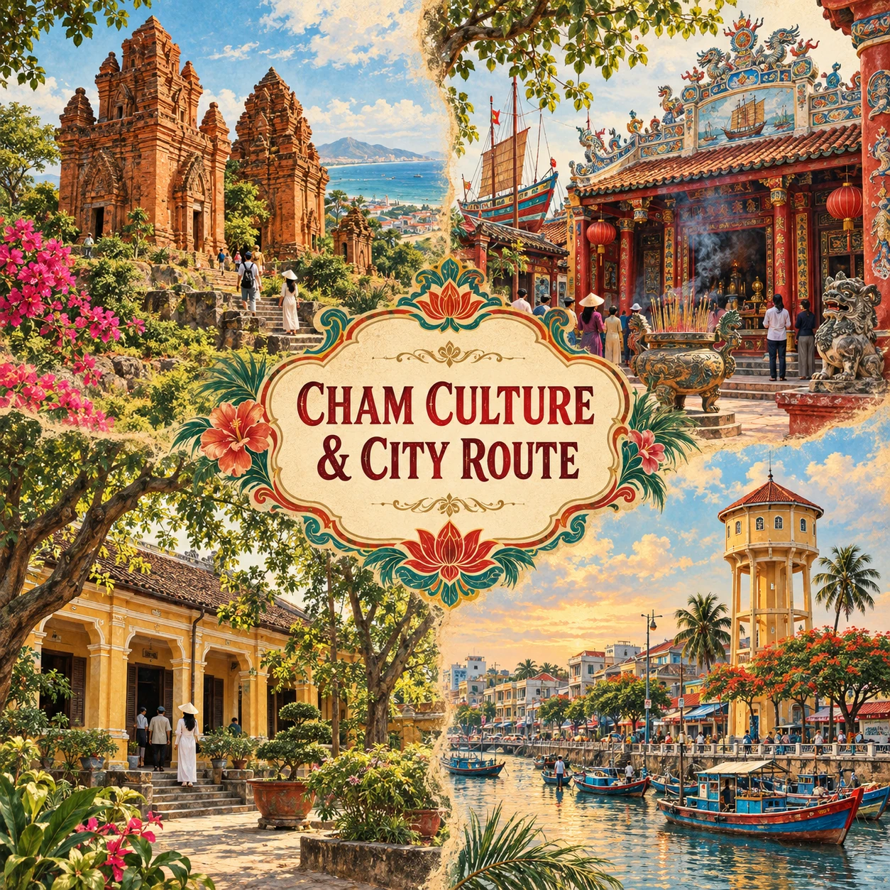 Illustrated Cham Culture and City route in Phan Thiet