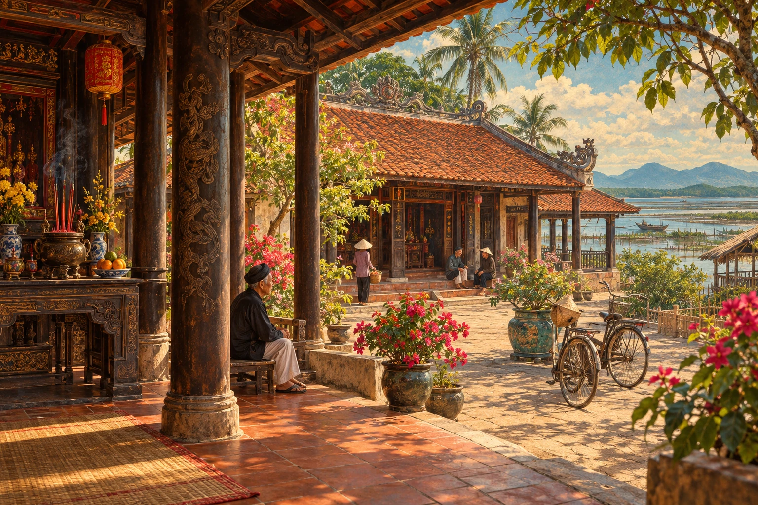 Atmospheric illustrated view of Long Son Big House
