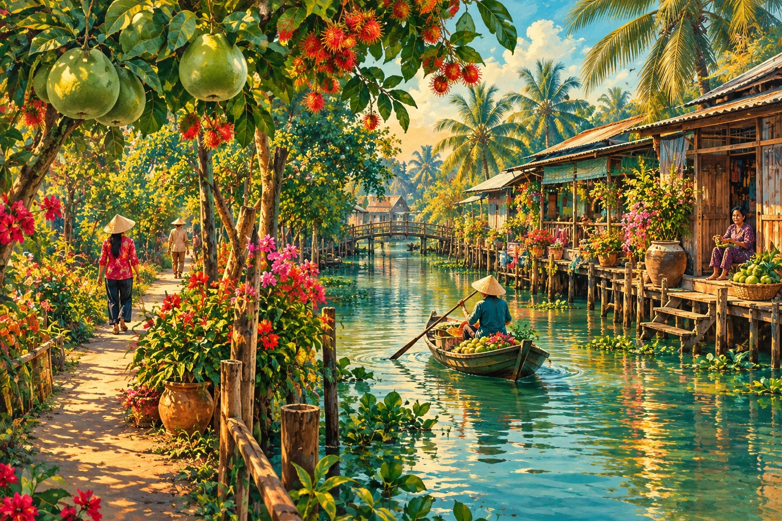 Atmospheric illustrated view of Con Son Islet