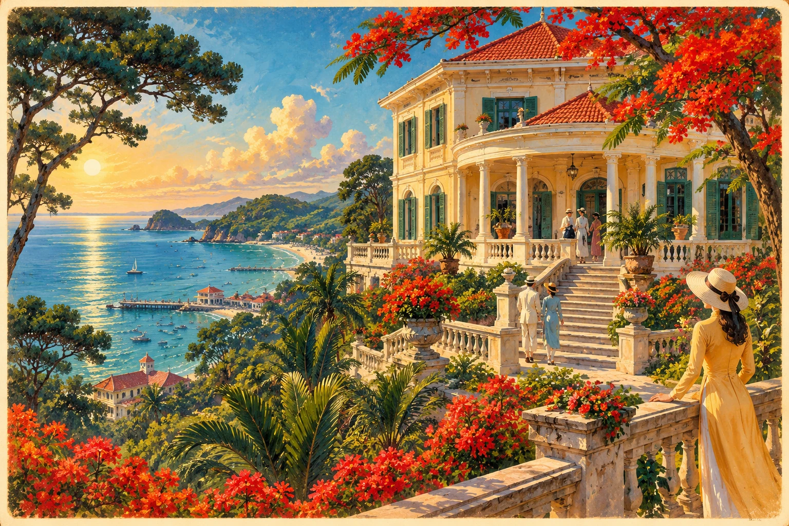 Illustrated view of Bao Dai Villa Do Son in Hai Phong