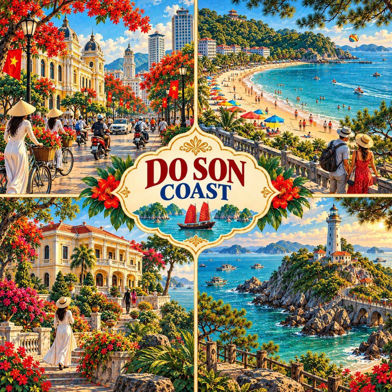 Illustrated Do Son Coastal route in Hai Phong