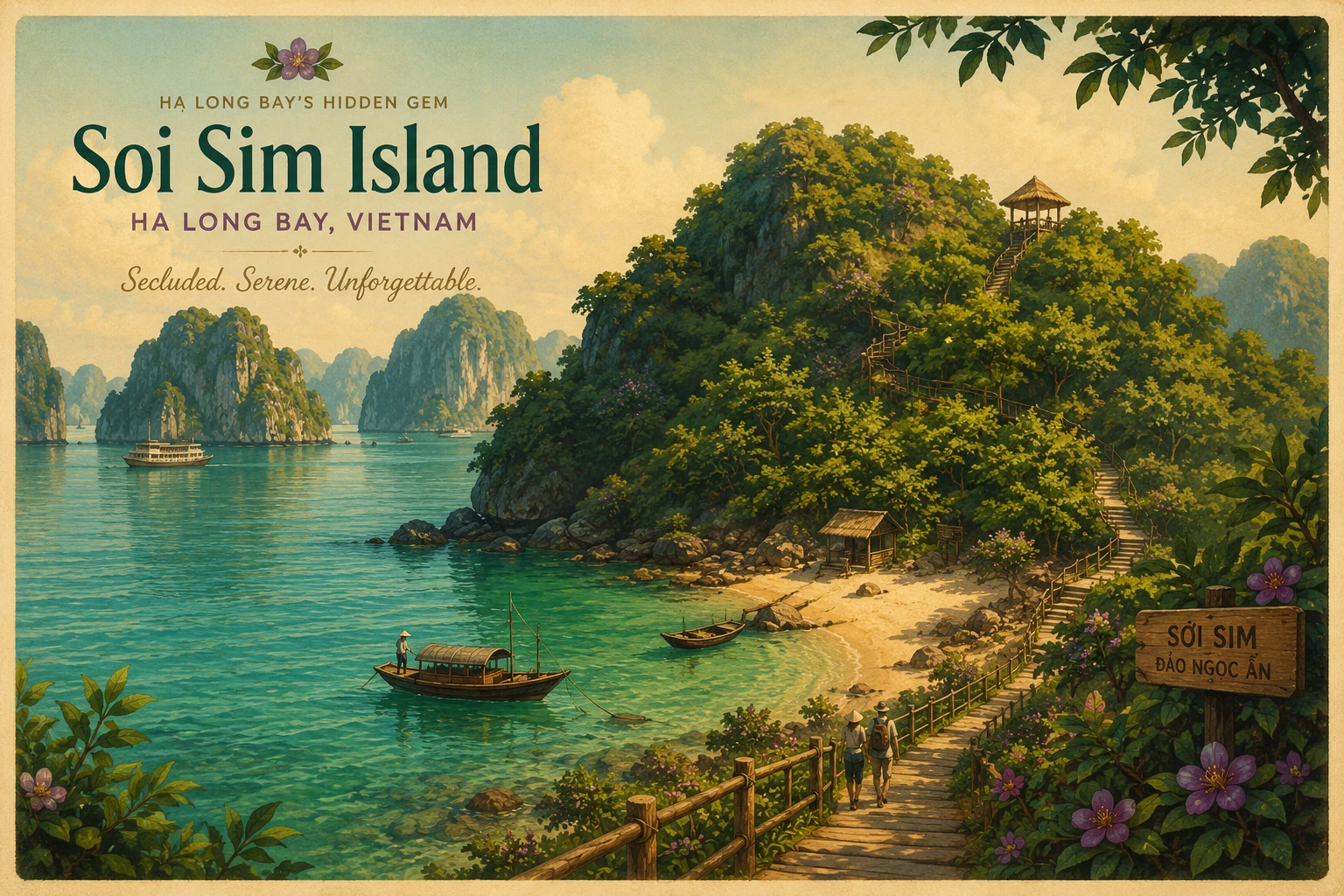 Atmospheric illustrated view of Soi Sim Island