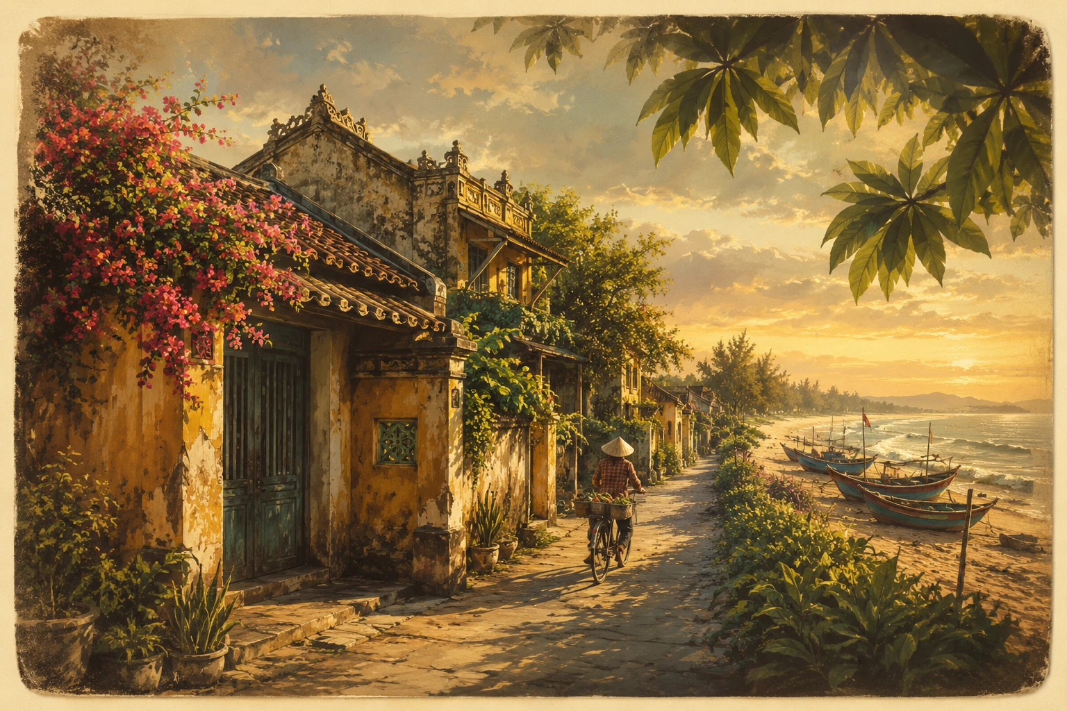 Atmospheric illustrated view of Bich Hoa Tam Thanh