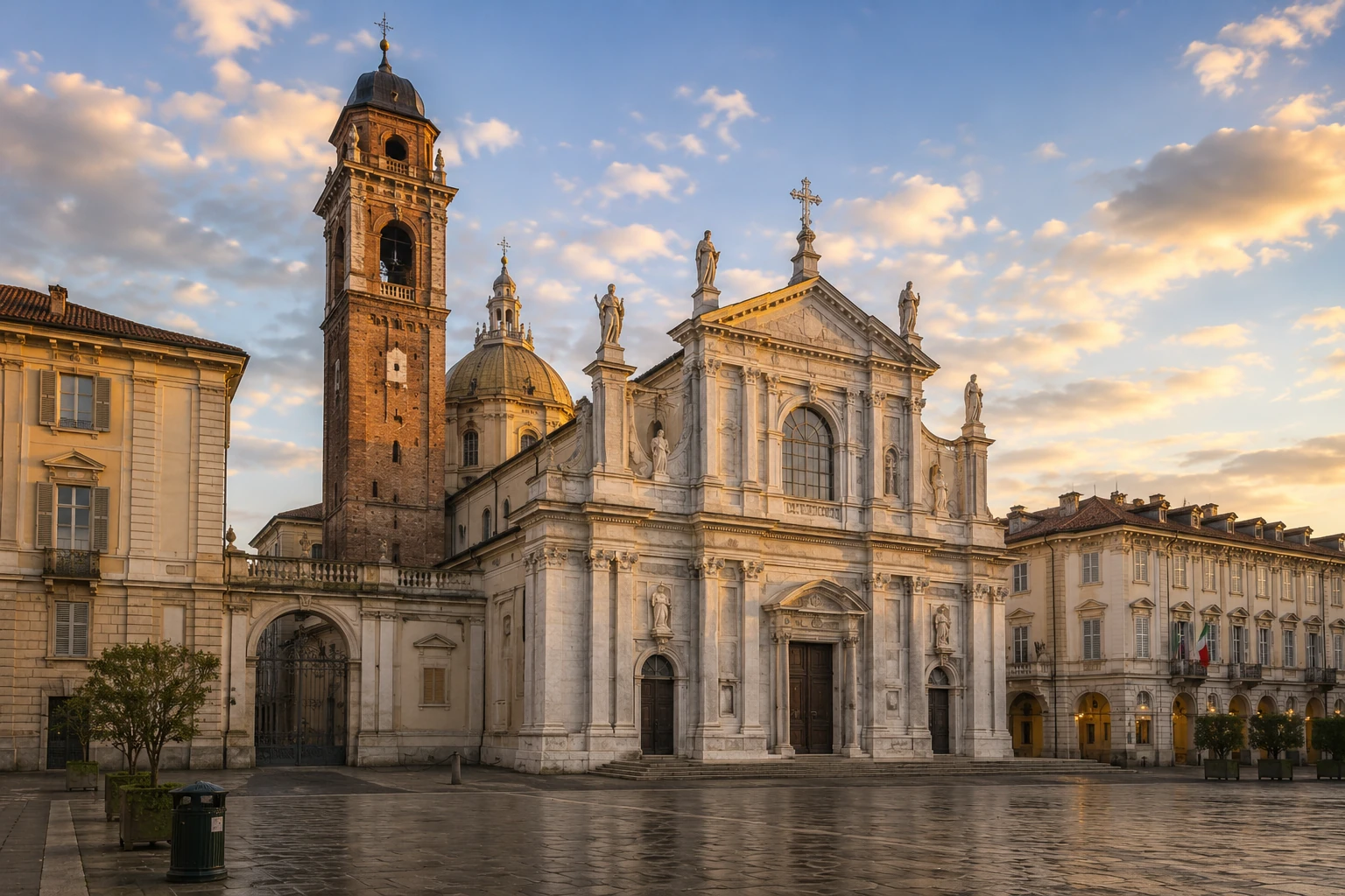 Illustration of Turin Cathedral near the historic center